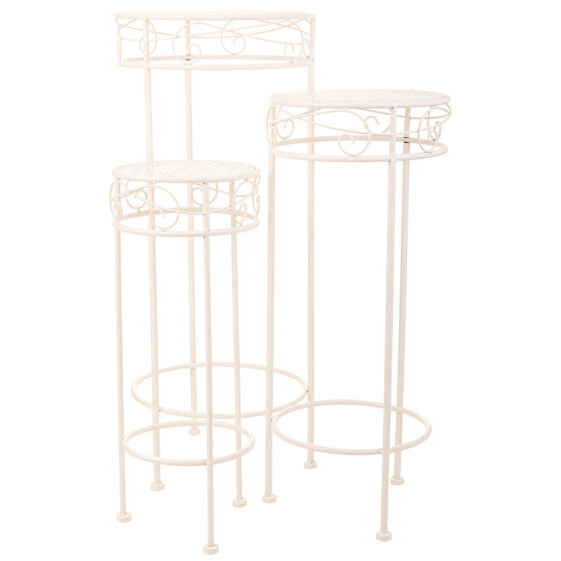 Flower Pot Stand Alexandra House Living White Metal Iron 28 x 120 x 58 cm