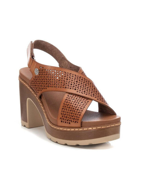 Women's Cross Strap Heeled Sandals By