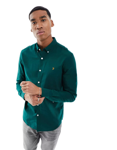 Farah brewer shirt in green