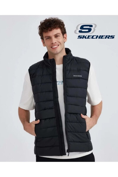Жилет утепленный Skechers M Outerwear Padded Vest S231241 Erkek Yelek SİYAH
