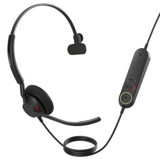 Jabra Engage 40 - (Inline Link) USB-A UC Mono - Wired - Office/Call center - 50 - 20000 Hz - 45 g - Headset - Black