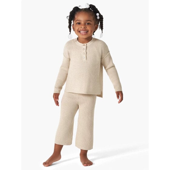 Modern Moments By Gerber Sweater and Pant Set Girl Toddler 12 M Cream Wide-Leg