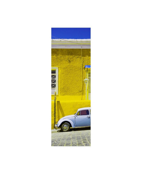 Philippe Hugonnard Viva Mexico 2 VW Beetle Car and Yellow Wall Canvas Art - 19.5" x 26"