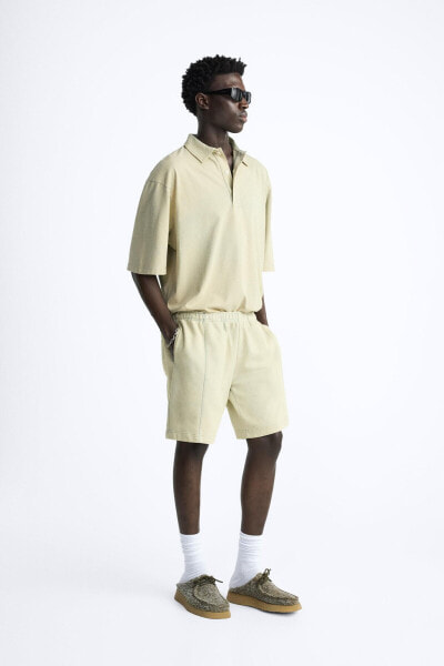 Faded jogging bermuda shorts