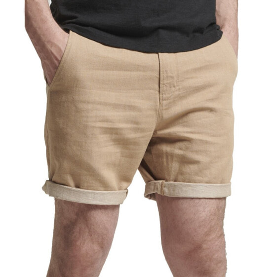 SUPERDRY Studios Linen Turn Up shorts