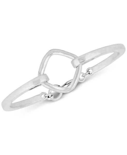 Silver-Tone Square Link Bracelet