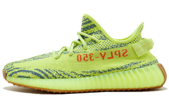 Кроссовки спортивные Adidas Yeezy Boost 350 V2 Semi Frozen Yellow, низкие, женские, мужские