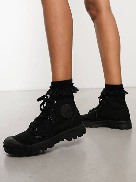 Palladium Pampa hi mid ankle boots in black