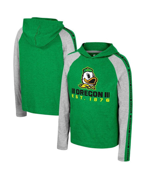 Футболка для малышей Colosseum Зеленая футболка с длинным рукавом Oregon Ducks Ned Hooded