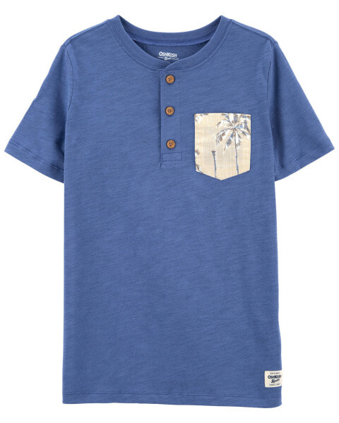 Kid Henley Pocket Tee 8