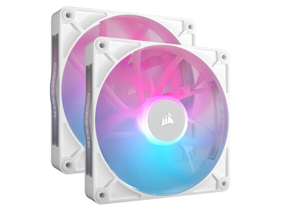 CORSAIR RX RGB Series, iCUE LINK RX140 RGB White, 140mm Fan, Dual Pack