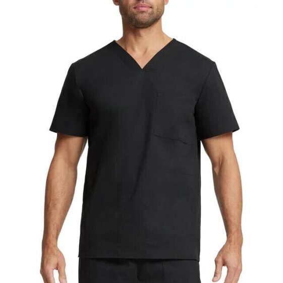 Scrubstar Tuck In Scrub Top Men 3X Black Core Essentials Stretch V-Neck Pullover