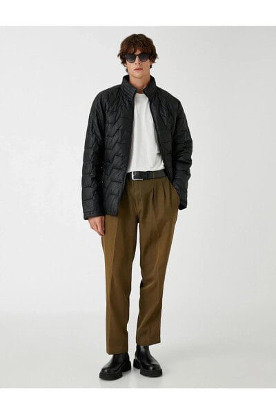Куртка Koton водонепроницаемая с высоким воротником и карманами
