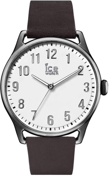 Ice-Watch - ICE time Dark brown White - Men's wristwatch with leather strap - 013044 (Large)