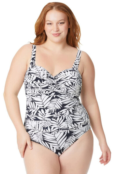 Bleu Rod Beattie Womens One-Piece Swimsuit Urban Oasis, Size 16W