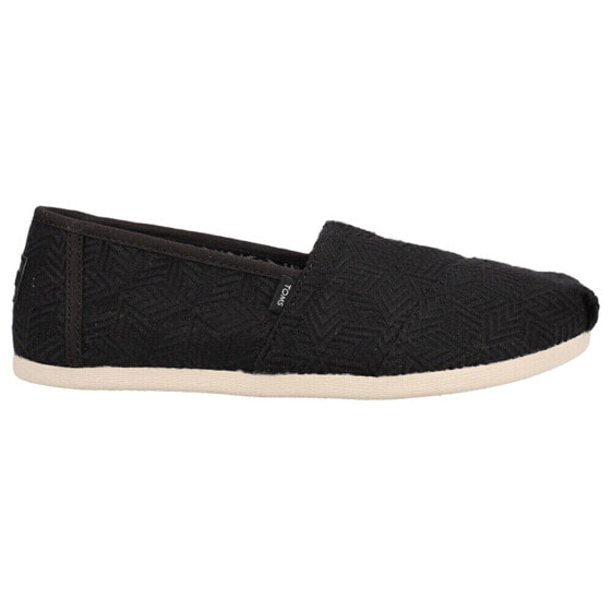 TOMS Alpargata Slip On Womens Black Flats Casual 10019698T