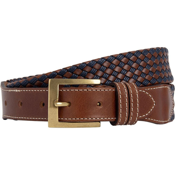 HACKETT Plait Cord Leather Belt