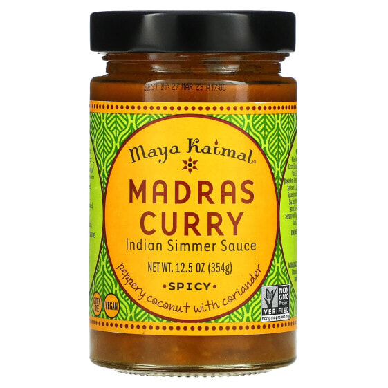 Maya Kaimal, Madras Curry, индийский соус на медленном огне, острый, 354 г (12,5 унции)