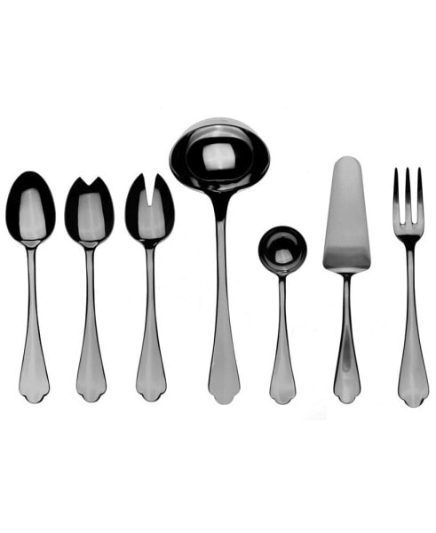 Dolce Vita Mirror Oro Nero Serve Set, 7 Piece