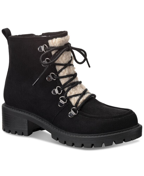 Women's Quiinn Lace-Up Winter Lug Booties, Created for Macy's