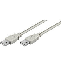 Кабель USB 2.0 Hi-Speed Wentronic 1,8 м серый 480 Мбит/с Grey Goobay