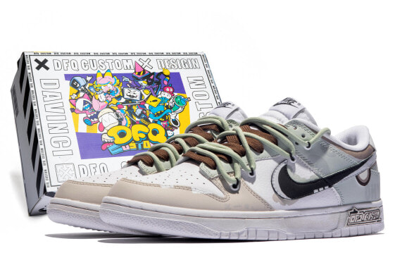 【定制球鞋】 Nike Dunk Low 特殊鞋盒 椰子水 椰汁 涂鸦 简约 低帮 板鞋 男款 棕绿 / Кроссовки Nike Dunk Low DJ6188-101