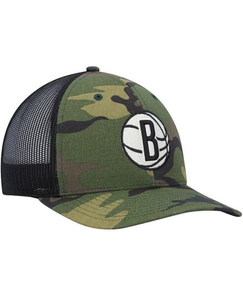 Men's Camo, Black Brooklyn Nets Trucker Snapback Hat