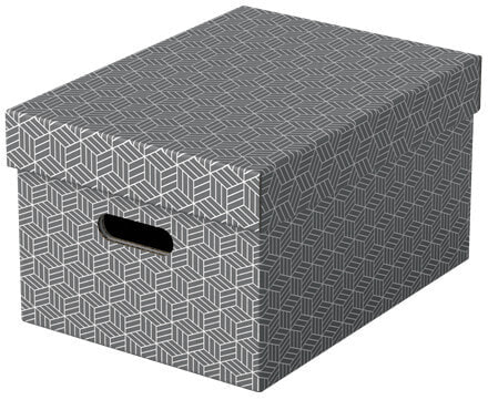 Esselte Leitz Aufbewahrungsbox Home M Mittel 3 Stueck Weiss - Storage box - Grey - Rectangular - Cardboard - Pattern - Indoor