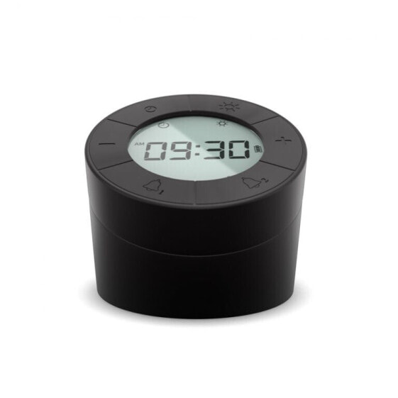 Mebus 25648 - Digital alarm clock - Cylinder - Black - 12/24h - Battery/USB - 80 mm