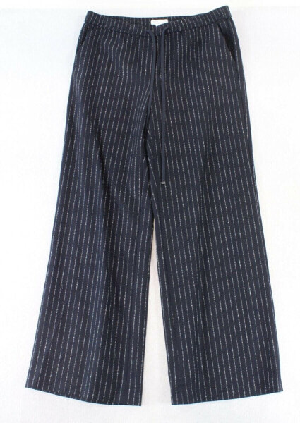 Nordstrom Signature 154267 Women's Striped Pants Wool Blend Blue Sz. Small