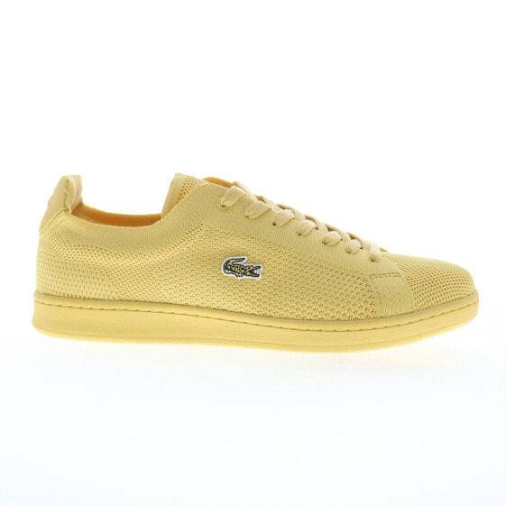 Lacoste Carnaby Piquee 124 1 SMA Mens Yellow Canvas Lifestyle Sneakers Shoes