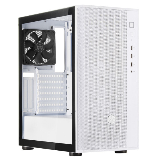 SilverStone FARA R1 - Midi Tower - PC - White - ATX - micro ATX - Mini-ATX - Plastic - Steel - Tempered glass - 16.1 cm