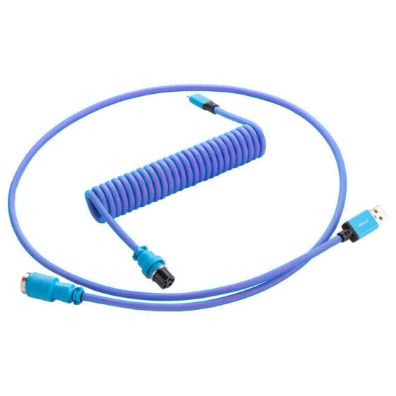 CableMod PRO Coiled Keyboard Cable USB-C zu USB Typ A, Galaxy Blue - 150cm