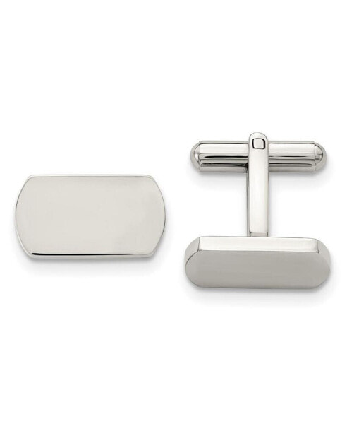 Stainless Steel Polished Cufflinks for Men
