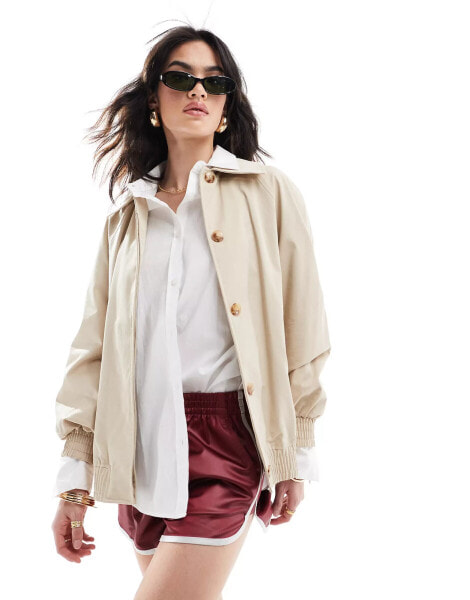 Mango lightweight jacket in beige