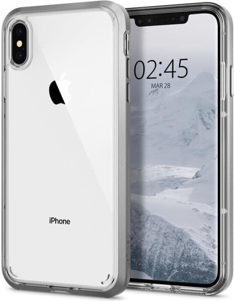 Spigen Nakładka Neo Hybrid Crystal do Apple iPhone XS Max srebrno-przezroczysta