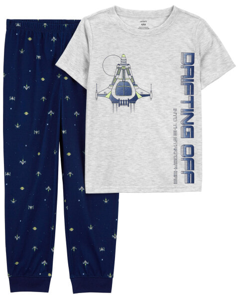 Kid 2-Piece Space Loose Fit Pajamas 4