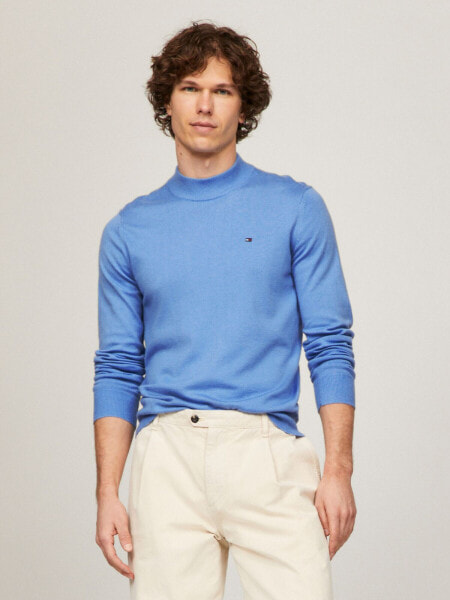 Solid Wool-Blend Mockneck Sweater