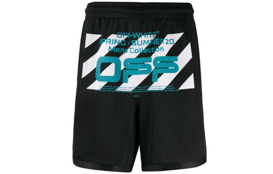 OFF-WHITE 字母网眼短裤 男款 黑色 / Шорты Casual Shorts OFF-WHITE OMCI005R201010041001