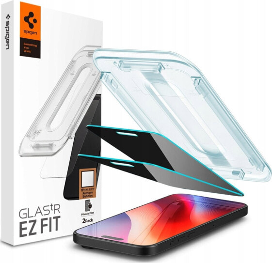 Spigen SZKŁO PRYWATYZUJĄCE SPIGEN GLAS.TR ”EZ FIT” 2-PACK IPHONE 16 PRO PRIVACY