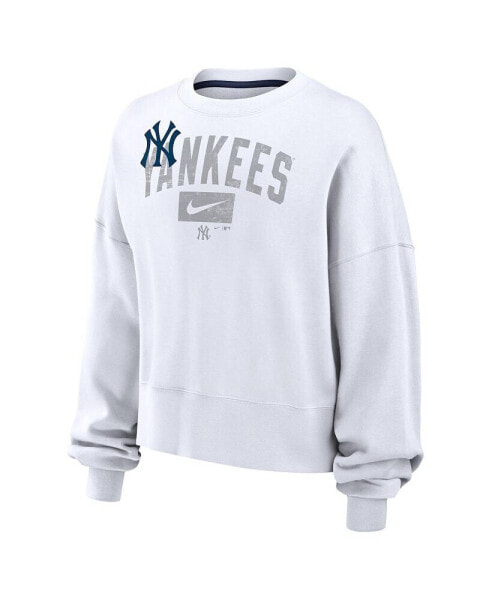 Nike Women's White New York Yankees Pullover Sweatshirt