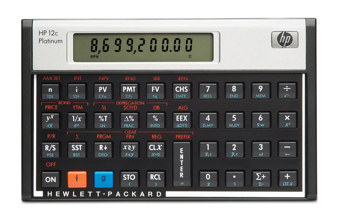 Дуин калькулятор. Калькулятор НР 12с. Financial calculator Hewlett Packard 12c.