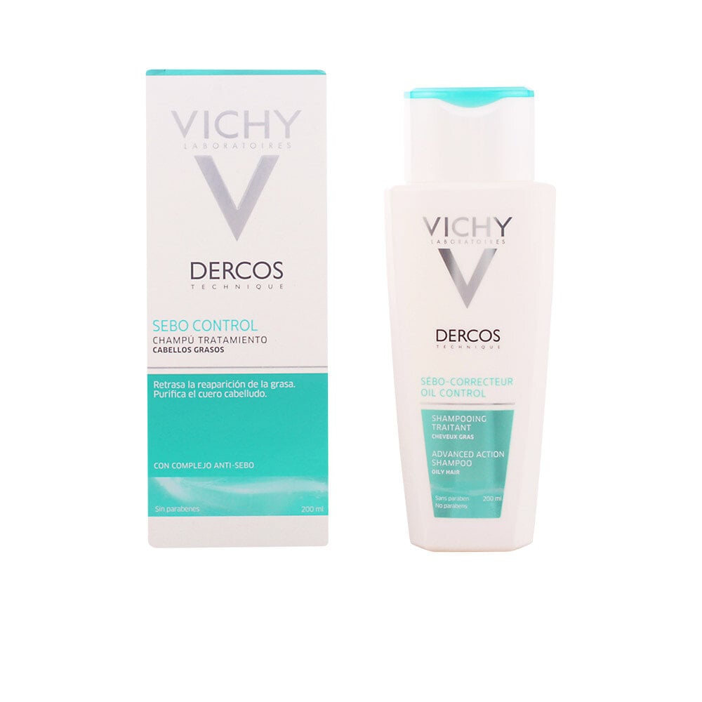 Виши деркос. Vichy шампунь Dercos Oil Control, 200. Виши Деркос Sebo Control шампунь. Шампунь Vichy Dercos Sebo-correcteur Oil Control. Шампунь Vichy traitant.