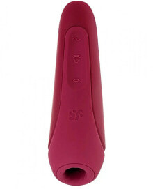 Wasserdichter Druckwellen- und Vibrations-Klitoris-Stimulator rot - Satisfyer Curvy 1+