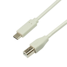 LogiLink CU0160 USB кабель 1 m 2.0 USB C USB B Белый