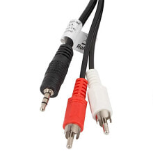 LANBERG CA-MJRC-10CC-0050-BK Jack To RCA Cable 5 m 3.5 mm