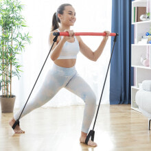 Fitness Bar with Resistance Bands and Exercise Guide Resibar InnovaGoods