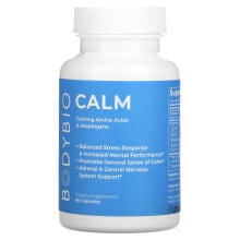 Витамины и БАДы для нервной системы bodyBio, Calm, 60 Capsules