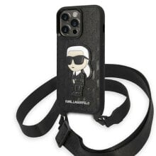 KARL LAGERFELD Klhcp14Lstkmk iPhone 14 Pro 6.1 Monogram Ikonik Patch phone case