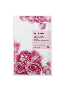 Корейские тканевые маски для лица и патчи Mizon Joyful Time Essence Mask Rose Маска с экстрактом лепестков роз для увлажнения кожи и ухода за расширенными порами  23 г